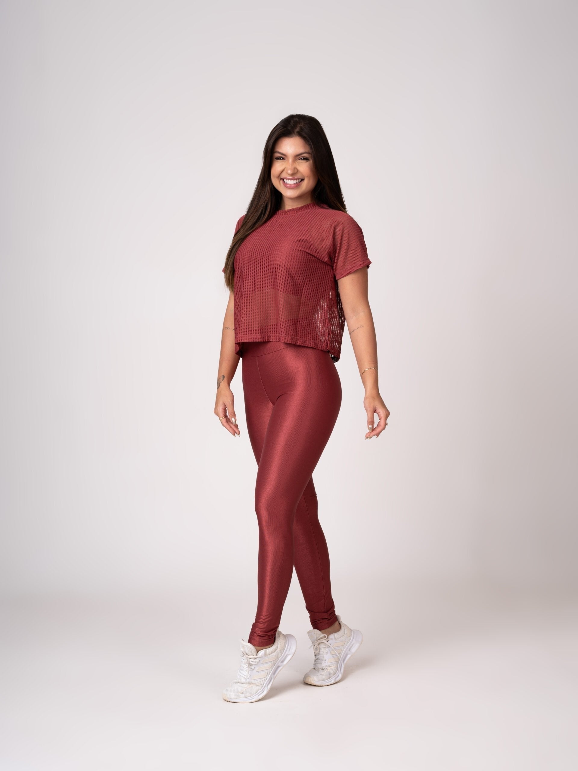 Blusa Cropped Telinha Comfy Telha - Imagem 3