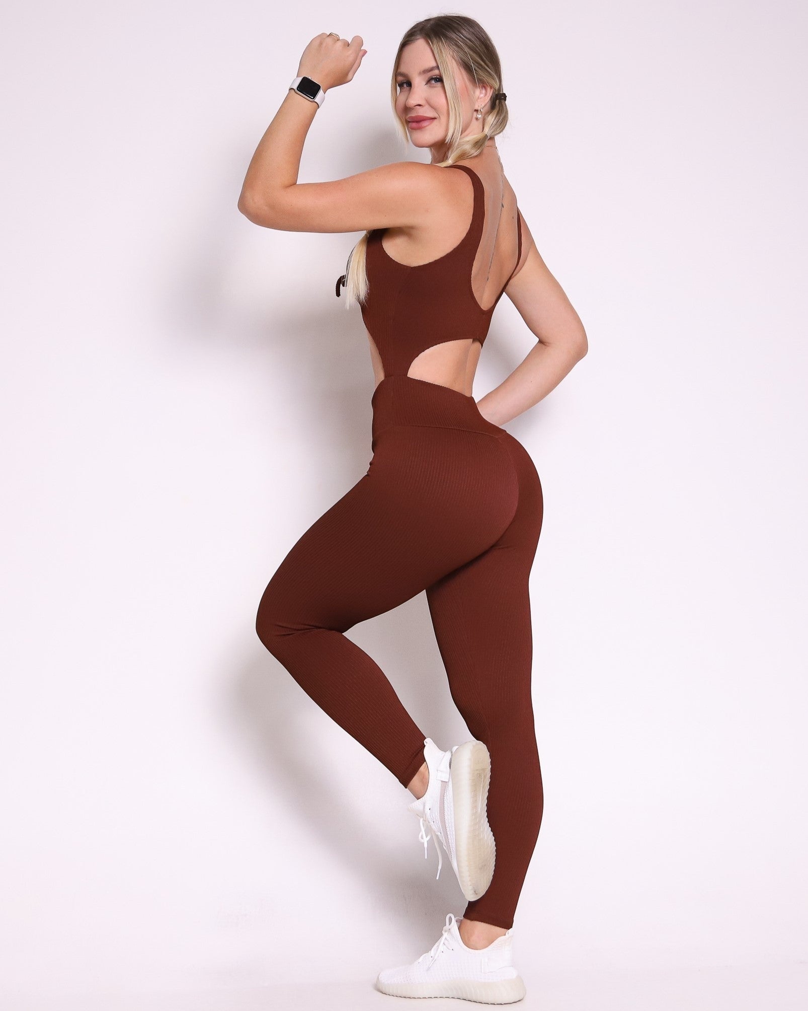 Macacão Fitness Valência Coffee - Imagem 2