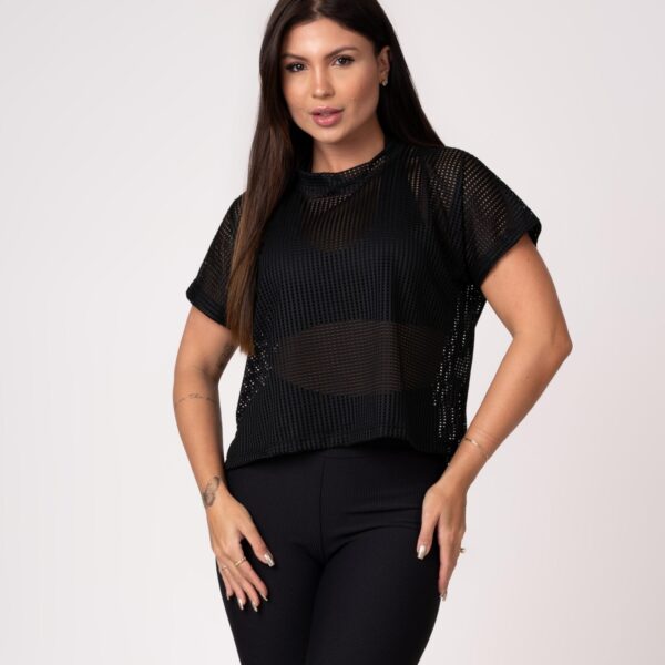 Blusa Cropped Telinha Comfy Preta